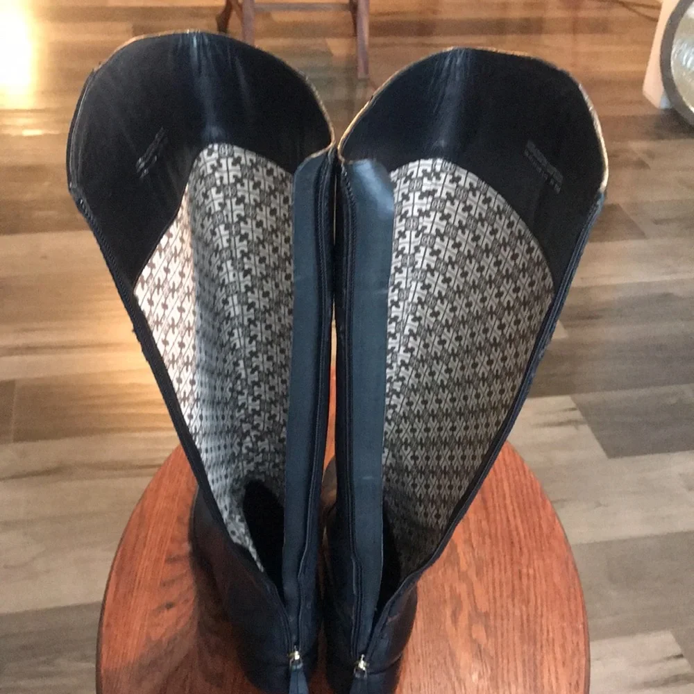 TORY BURCH OVER THE KNEE ZIP UP BOOTS